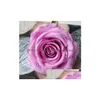 Bröllopsblommor 20st/OPP Bag 12cm Artificial Rose Flower Heads Silk Dekorativ festdekoration Vägg Bukett Vita rosor Drop Deliv Dh2ex