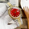 Rolaxs horloge Zwitserse horloges Diamond Lmjli 41 mm grote wijzerplaat Es Heren automatisch mechanisch 904l roestvrijstalen polshorloge bruin gezicht Uc8q
