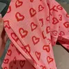 Damesbroek Textuur Geplooid Roze Liefde Wijde Pijpen Vrouwen Zomer Hoge Taille Rechte Buis Casual Dunne Baggy Koreaanse Stijl Y2k Broek