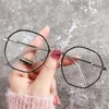 Zonnebrillen mode retro achthoek oog slijtage myopie optische spiegel anti-blauw lichtglazen bril in de bril Visie zorg unisex-bril