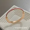 Version haute Tiffayss New Lock Series Rose Gold Pink Diamond Bracelet Fashion Simple Simple