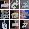 S/9k/10k/14k/guldpläterad VVS Moissanite Diamond Letter Pendant Iced Out Hip Hop Custom Pendant Manufacturer för M