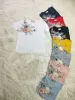 Ensembles Mode d'été femmes t-shirt jean Style européen Denim costume broderie 3D fleur femme pantalon Vintage perles ensembles SXXL