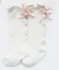 Kids Princess Stock Girls Butterfly Selvedge Baby Girls Cotton Stocks Bow Treot Knee High Choques 0-8Y 240229