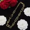 Vintage évider lettre fleur Sautoirs chaîne collier de luxe marque designer femmes fille or argent plaqué en acier inoxydable pendentif mode bijoux cadeau avec boîte