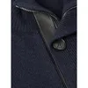 Heren trui lente brioni los marineblauw kasjmier vest