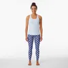 Calça ativa azul marinho-pérola bolinhas padrão leggings push up legging leggins mulher shorts de treino feminino