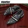 Scarpe eleganti Ntparker Oxford da uomo in cristallo fatte a mano Moda in vera pelle Slip on da matrimonio per feste Scarpe basse da uomo Ponited