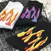 Party Favor Harajuku Style Flamme Mi-mollet Coton Chaussettes Rue Hip-hop Skateboard Hommes et Femmes Chaussettes De Sport Chaussette Homme Chaussettes pour Meno 1 paires = 2 pièces