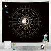 Tapices Sun Moon Tapiz colgante de pared Vintage Nordic Dormitorio Decoración 12 Zodiaco Percha Fondo de tela Dropship