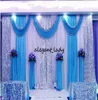 3m6m wedding backdrop swag Party Curtain Celebration Stage Performance Background Drape With Beads Sequins sparkly Edge6163159