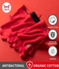 MiiOW Year Red Bio-Baumwolle Herren-Unterwäsche, Boxershorts und Socken-Sets, bequeme Unterhose, männliche Höschen, Badehose, Unterwäsche H12144920679