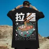 T-shirts voor heren 3D Japanse Lamian Noedels Print Mannelijke Kleding Straat Harajuku Oversize T-shirt met korte mouwen Casual O-hals TeesL2402