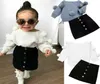 Citgeett Autunno Autunno 2PCS Bambino Bambini Neonate Top a maniche lunghe Minigonna Abiti Maglioni Vestiti Set carino Y200525288T4305320