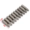 10st 1/4 "25mm Pozidriv PZ1 Skruvmejsel Bituppsättning Reparationsverktyg Skruvmejslar Kit Hex Shank Drill för Power Hushållens handverktyg