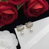 Stud MONOGRAM Ladies Designer Earrings Studs D Colorful crystal pendants gold plated womens Ear Designer Jewelry kd3e 240306