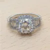 Пастон тонкие ювелирные изделия на заказ роскошь 10K 14k золота Igi 3ct Cushion Cut Diamond Halo Ring Оптовое