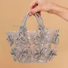 Sacs de soirée pour femmes sac de fée française sac à main de fleur de diamant incrusté Super étincelant