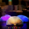 Party Favor USB Opladen Nacht LED-licht Nieuw Draagbaar Houtnerf Creatief Cadeau Flip Vouwboek Lighg Mini Kleurrijke Kerstcadeaus LT813