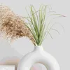 Flores decorativas 12 PCs Plantas de arbustos artificiais Modelo de adorno de imitação de imitação falsa