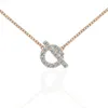 Lyxhalsband Moissanite Diamonds Anpassade graverade 14K Guldsmycken Halsband Real VVS Def Color Moissanite Diamond Charm