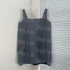 Gray Tank Dress Elegant Women Vest Dresses Letter Luxury Designer Women Sleeveless Dresses