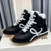 Sapatos de cano alto espanhol designer tênis feminino moda masculina casual tênis confortável antiderrapante sola superior leather2024