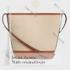 Designer Celiene Bag Bucket Bag Striped Textile Khaki Small Bucket Celinly Bag Crossbody Shoulder Bags Decorative Metallic Closure Justerbar rem 768