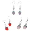 Dangle Earrings 1 Pair With Strawberry Charm Fashionable Sweet Girl Heart Ear Adorments