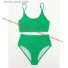 Costumi da bagno da donna 2023 Nuovo bikini alla moda a vita alta Donna Beach Summer Q240306