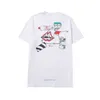 Men's T-Shirts Cro Scroll Heart Tide CH Sanskrit Round Neck Half Sleeve Large Lip Cartoon Print Cotton Short Sleeve T-Shirt