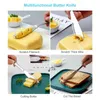 Couteaux à tartiner au beurre et au fromage |Râpe et couteau de table design ergonomique petite fente finition lissante idéale
