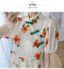 Dresses Chinese Style Summer Maternity Clothes Short Sleeve Loose Pregnant Woman Cheongsam Dress Fashion Printing Pregnancy Aline Dress