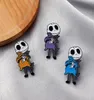 Jack Skellington Emalj Badges Nightmare Before Christmas Oogie Boogie Pumpkin King Halloween Movie Jewelry Brosches Lapel Pins 3 5077735