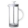 Handleiding Melkopschuimer Glas Foamer Koffiepot Mesh Franse Pers Maker Jug Mixer Creamer Keuken Gereedschap 240304