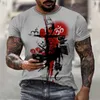 Mens T-shirt Hot Selling Mens Short Sleeve New Summer Horror Skull 3D