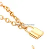 Collane con ciondolo Collana con lucchetto alla moda per le donne Catene con ciondolo a forma di lucchetto in oro Sier Ragazze Gioielli di moda Regalo Consegna a goccia Jewe Dh2Vl