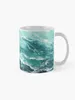 Mugs Blue Ocean Summer Beach Waves Coffee Mug Funnys Porcelain