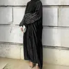 Vêtements ethniques 2024 Couleur unie à la main au milieu-orient à la main Abaya Islamic Arab Abayat Femme musulmane Ramadan Kimono pour les femmes Dubaï