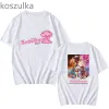 Tシャツ私は生き残ったバーベンハイマー2023女性の女の子コゼットティー基本夏のティーTシャツ高品質のゆるい純粋な綿服のためのTシャツ