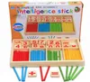 Montessori eonal leksaker färgglada trä matematik leksaker för barn domino 345678 år gamla spel roliga gåvor barn 2109221943295