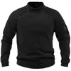 Sweats à capuche pour hommes Veste polaire de reconnaissance tactique Couleur unie Loisirs Slim Manches longues Fermeture éclair Pull Sports de plein air Pull