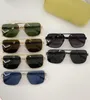 Солнцезащитные очки квадратной формы нового модного дизайна 1512S с металлической оправой, простой и популярный стиль, универсальные уличные защитные очки UV400
