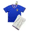 JMXX 24-25 Französisches Kinder-Fußballtrikot-Set Heim-Auswärts-Kinderuniformen Trikot-Fußballtrikot 2024 2025 Top und Shorts Kinderversion