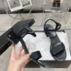 High Heel Women Sandals Designer Leather Mid Heels High Shoes Summer Beach Sexy Luxury Wedding Shoes With Box 534