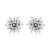 Meilleur prix Boucles d'oreilles Moissanite de forme ronde 18k S925 1carat