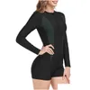 Two-Pièce Sépare Twopiece Sépare 2023 Manches Longues Slim Maillots De Bain Femme Surf Maillot De Bain Femmes Fermeture Éclair Rash Guard Vêtements De Plongée B Dhxfd