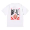 S-XL Rhude Designer-T-Shirt Shrit T-Shirt Rhude Tshrit Designer-T-Shirt Rhude HerrenbekleidungRhude Designer-Shirt atmungsaktive Baumwolle Kurzarm locker lässig Sommerparty