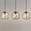 Pendelleuchten Moderne hängende Loft-Glas-Glanz-Licht-LED-Industrie-Dekor-Leuchten für Küchen-Restaurant-Kronleuchter-Lampe