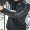 Ginásio Mens Fitness Hoodies Moletom Homens Musculação Fleece Running Exercício Moletons Roupas Casuais 240301